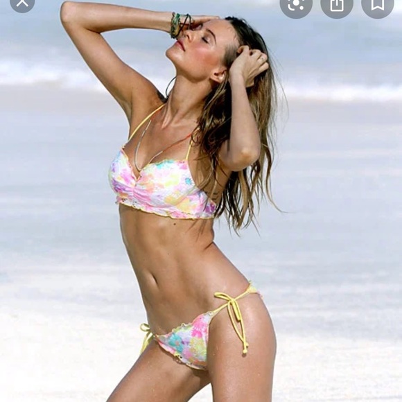 Victoria’s Secret rainbow stripped getaway bikini top 34c - Picture 7 of 16